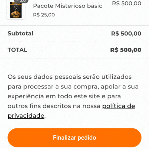 Passo 2 — Abra seu pacote